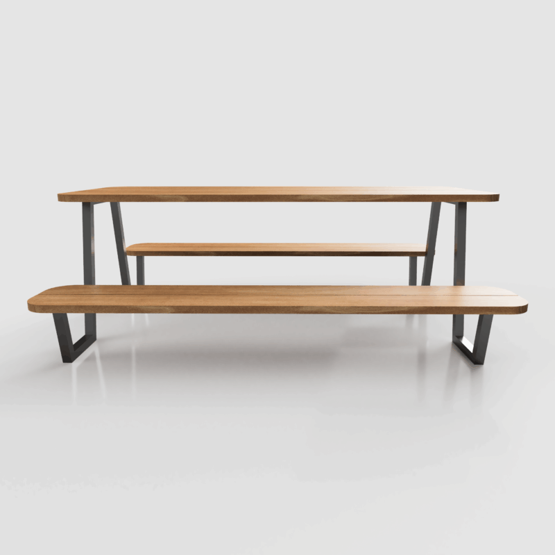 TABLE D'EXTERIEUR AVEC BANCS – Image 2