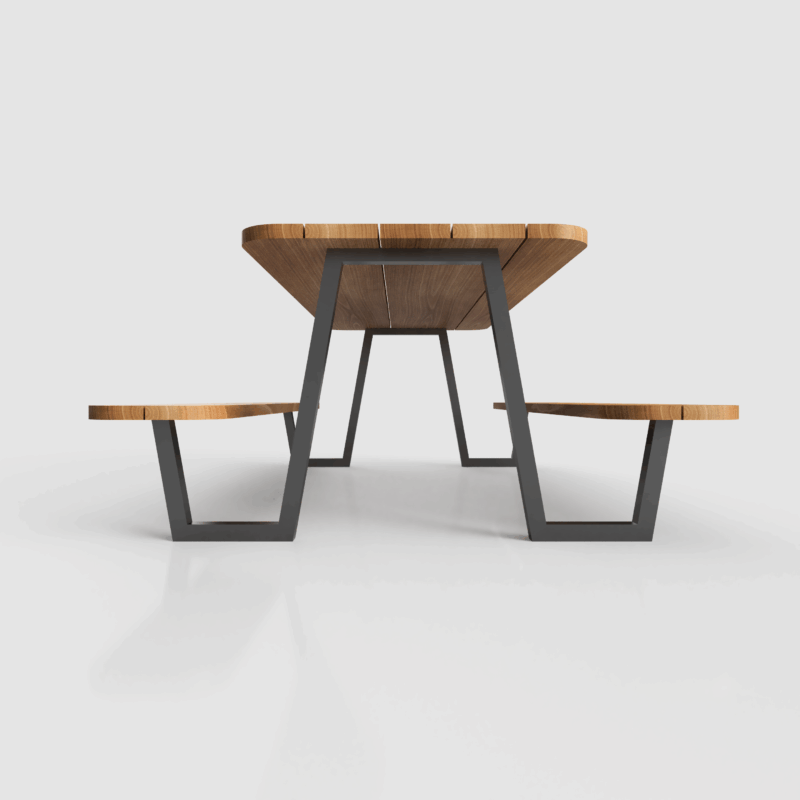 TABLE D'EXTERIEUR AVEC BANCS – Image 3
